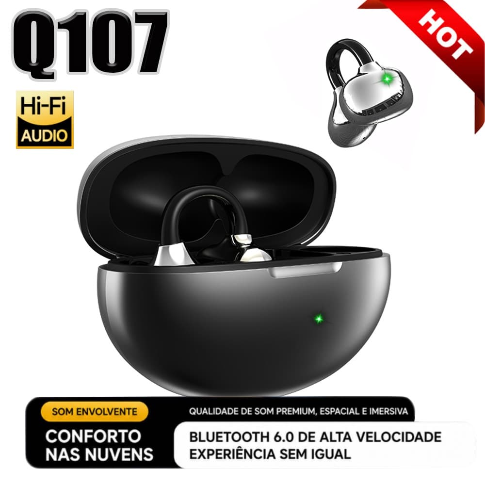 tws Fones de ouvido com clipe fones de ouvido esportivos imersivos ultraleves e à prova vazamentos