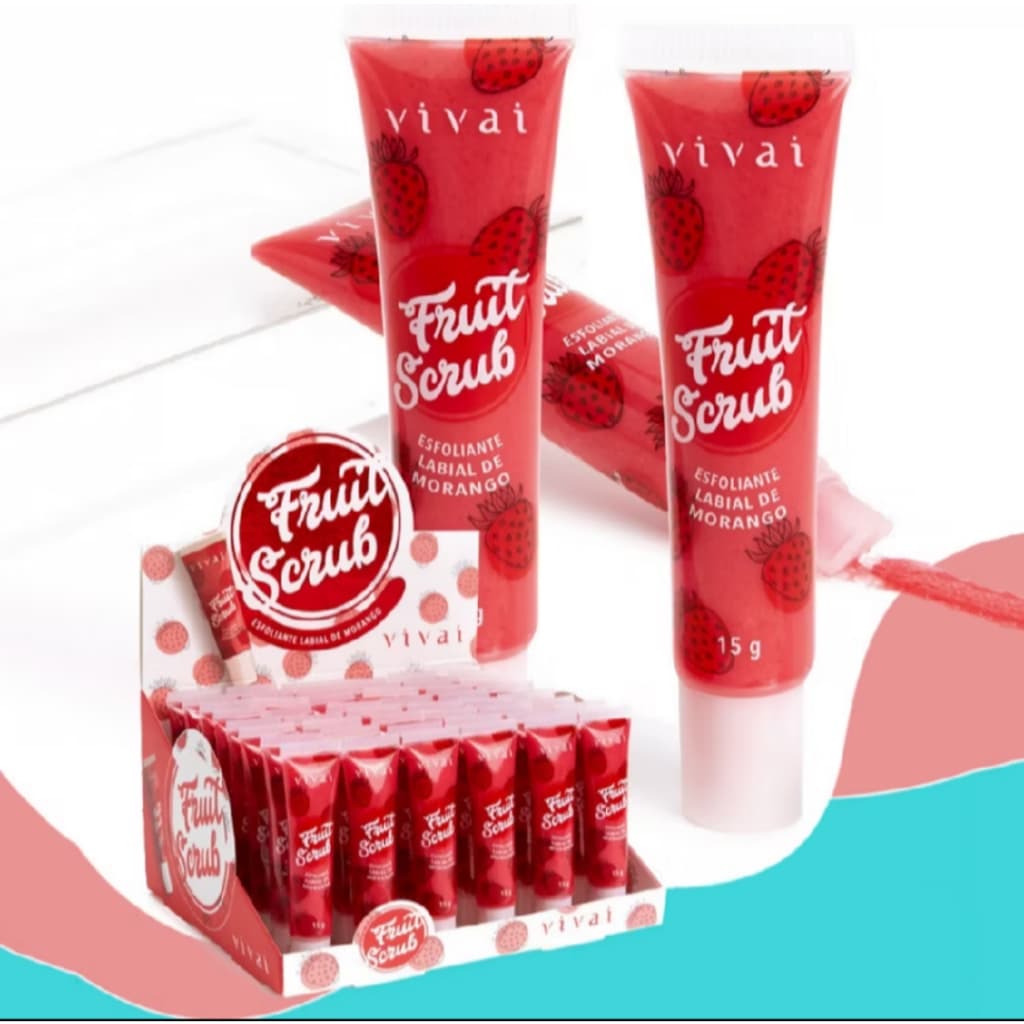 Vivai Fruit Scub Esfoliante Labial de Morango - Tratamento para os lábios
