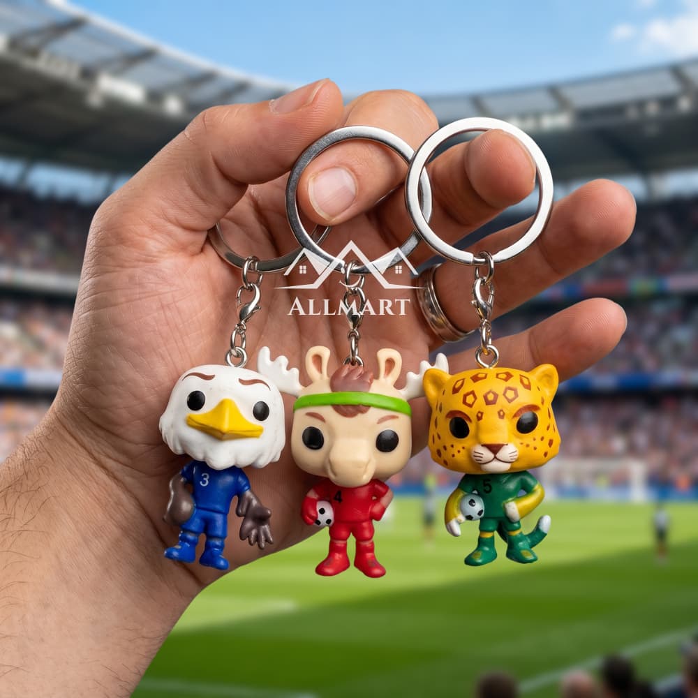 Chaveiro Mascotes Copa do Mundo Futebol | 3 Modelos Colecionáveis | Geek | Kawaii