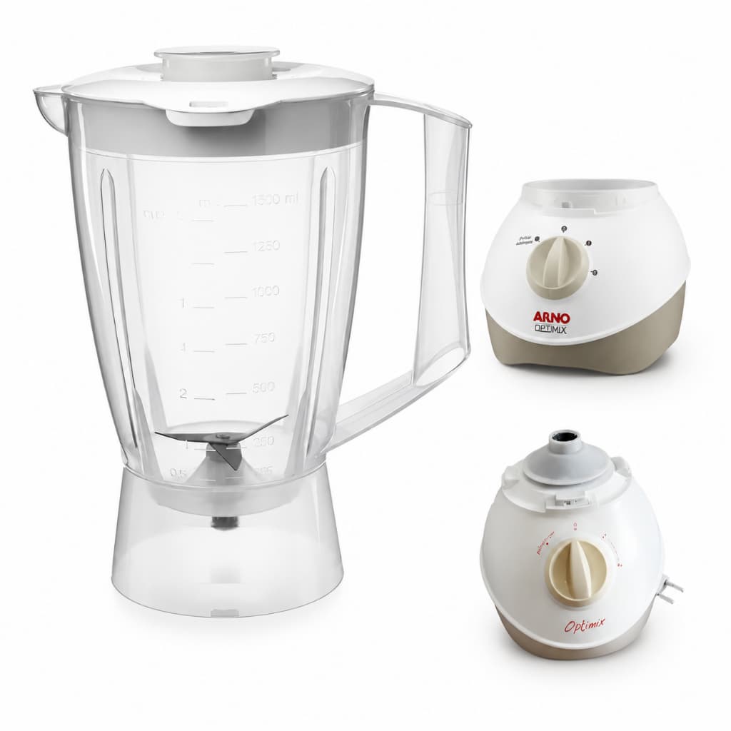 Copo Serve P/ Liquidificador Arno Optimix Tampa Branca Translucido