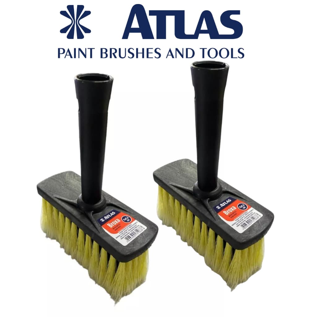 Broxa Trincha de Pintura Com Cabo Tamanho 18X8cm- KIT COM 2 UNIDADES