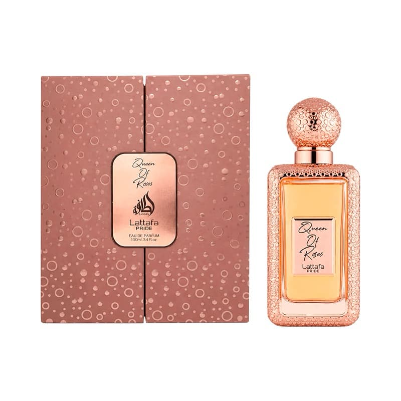 Perfume Queen Of Roses Lattafa Pride Eau de Parfum Feminino 100ml Original Importado Alta Fixação