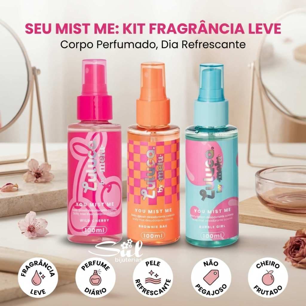 Body Splash Luluca Melu Corpo Perfume Corporal Infantil Fragrância Cheirosa Feminina