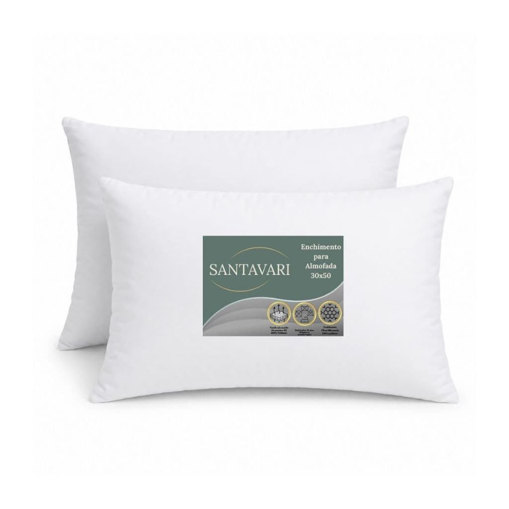 Enchimento de Almofada Baguete 30x50cm Enchimento Fibra Siliconada capa TNT Kit 2 unidades