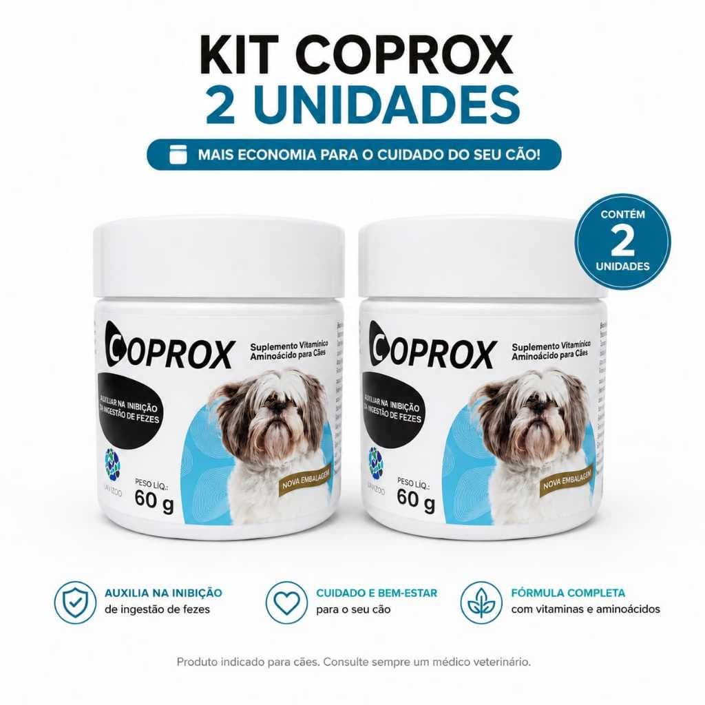 Kit 2 Unid Suplemento para Cães Coprox Alivira Pet 60g