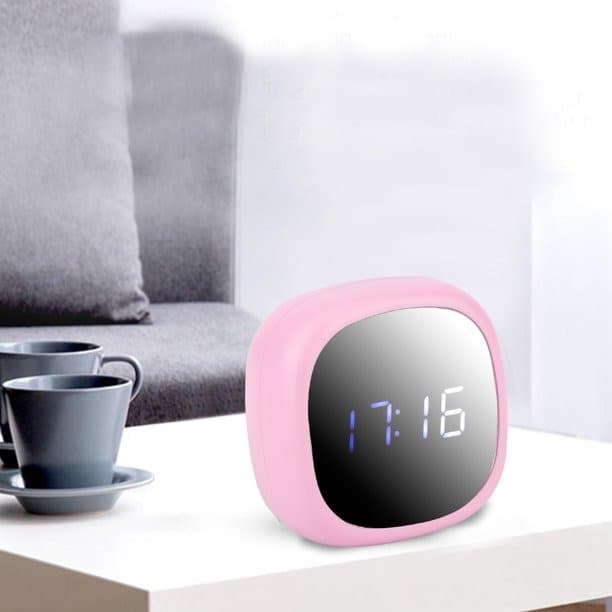 Relógio De Mesa Digital Led Com 3 Alarmes Espelhado