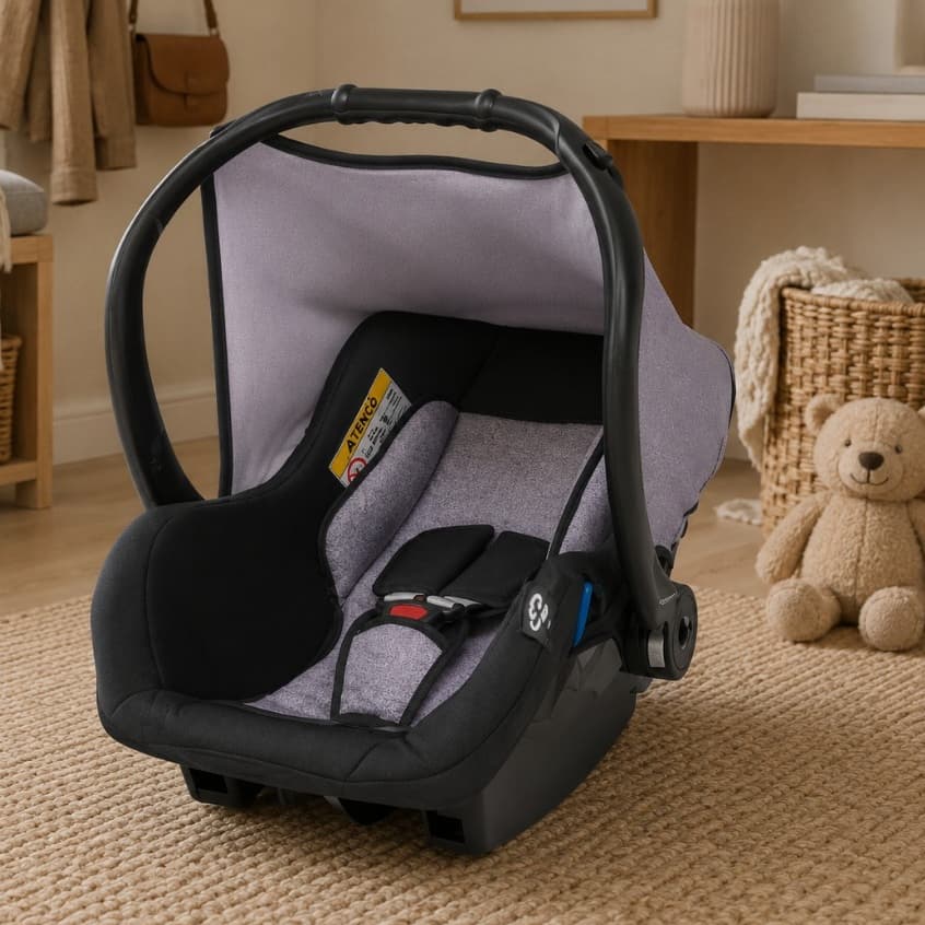 Bebê Conforto 0 a 13 kg com Capota Solare Mescla Tutti Baby Alça Ajustável e Cinto de 3 Pontos