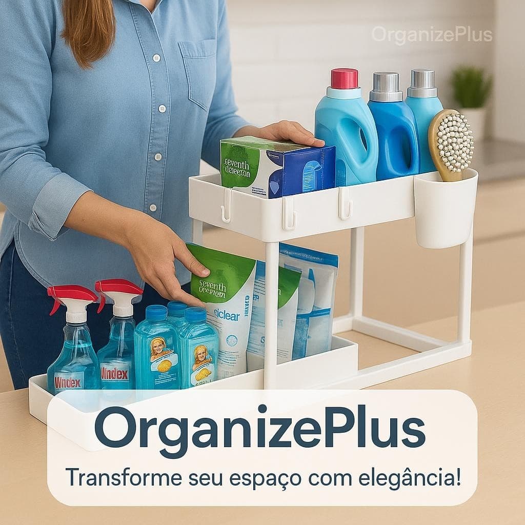Organizador Multiuso Para Cozinha Banheiro Escritório 2 Níveis