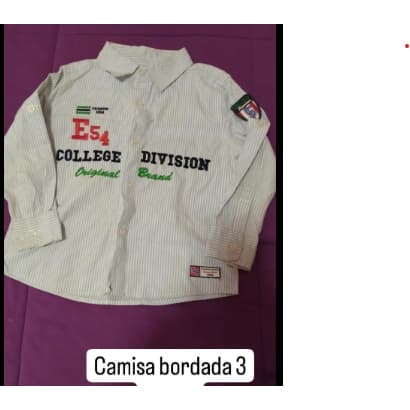 Camisa social menino Bordada Infantil – Tamanho 3 anos
