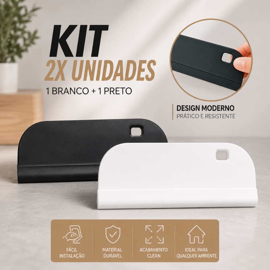RODINHO RODO DE PIA COZINHA COMPACTO MINIMALISTA PREMIUM DE BORRACHA COM FURO PARA PENDURAR SEM CABO