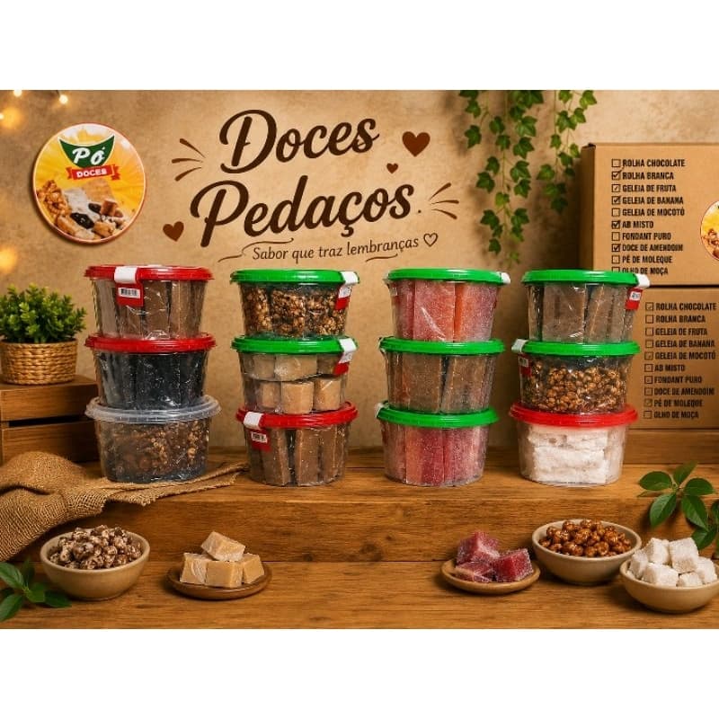 Kit 12 Potes De Doces Finos de Pedaço