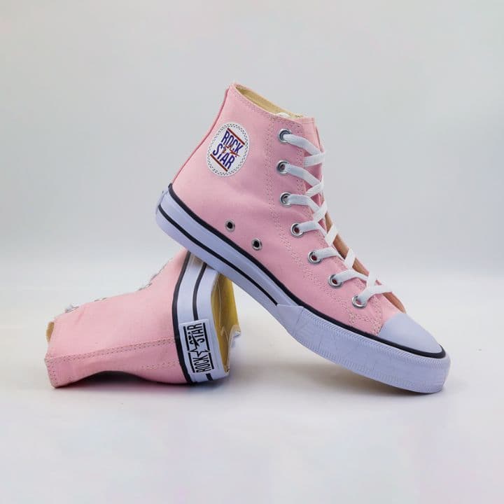 Tênis Casual Cano Alto Botinha Infantil Rosa Bebê Confortável Básico e Estiloso