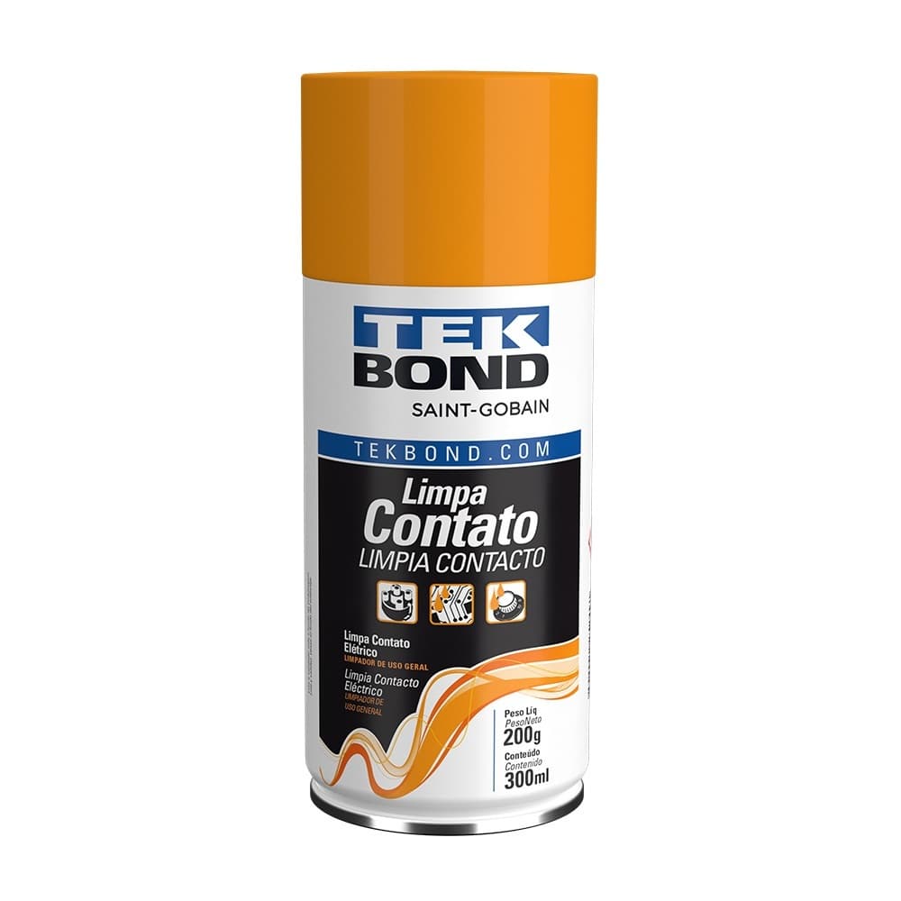 Limpa Contato Elétrico Spray TekBond 300ml - Limpeza Rápida e Ação Imediata