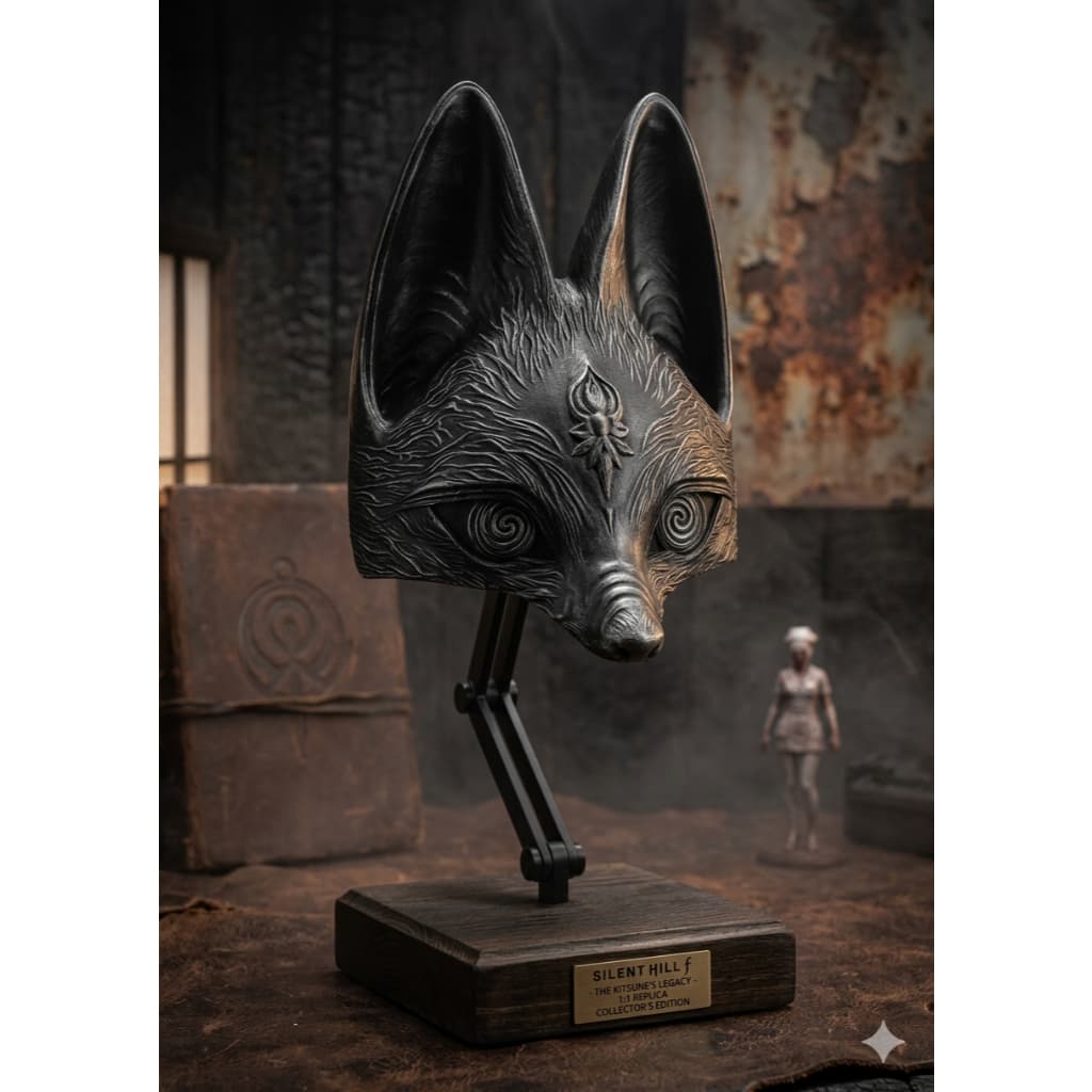Máscara Kitsune Silent Hill f - Réplica 1:1 Cosplay e Colecionador | Terror | Alta Qualidade