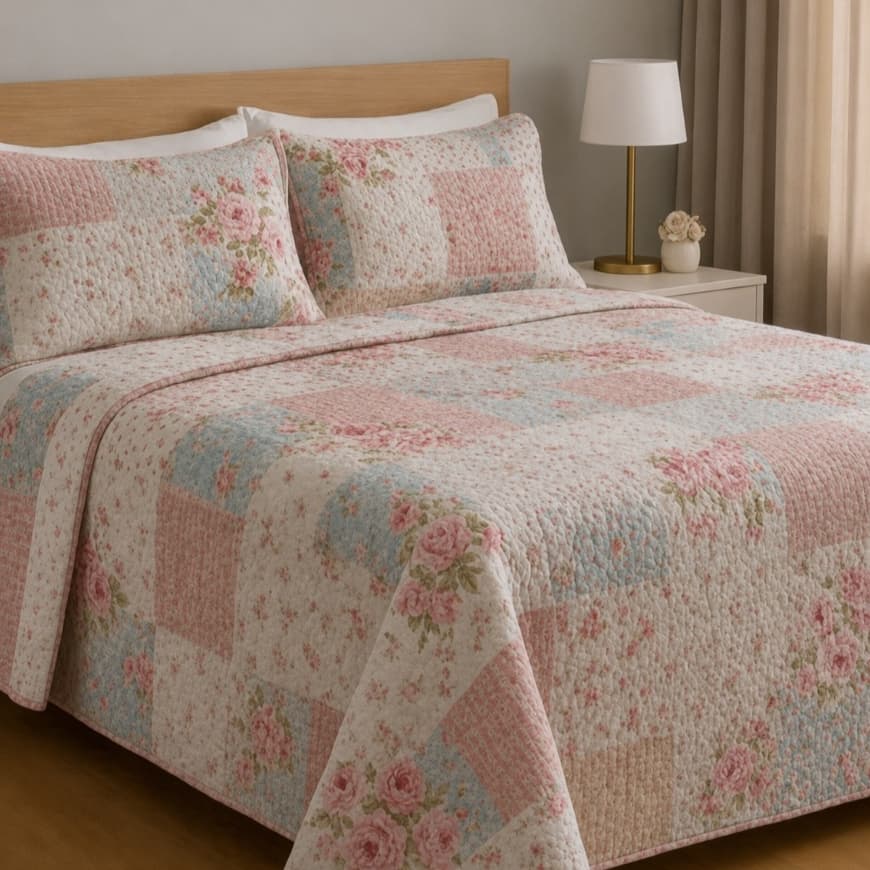 Colcha + Porta Travesseiros Casal Queen King Solteiro – Dupla Face Premium