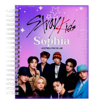 Agenda Ou Caderno Stray Kids |Personalizado Com Nome| Kpop |Skz | Capa Dura Agenda Escolar Permanente A5