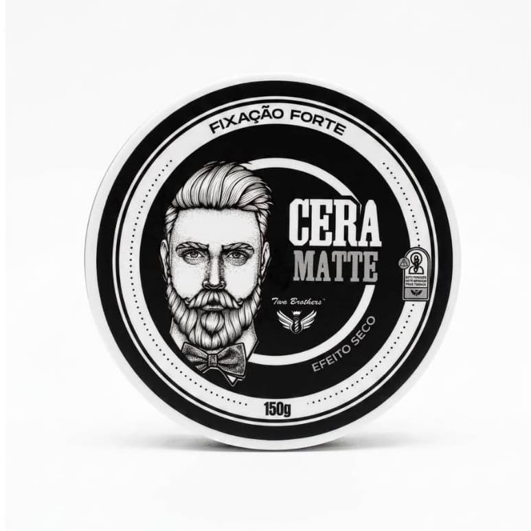Pomada Modeladora Matte Two Brothers 150g Cera Capilar Efeito Fosco Fixação Forte Profissional Barbearia Masculina