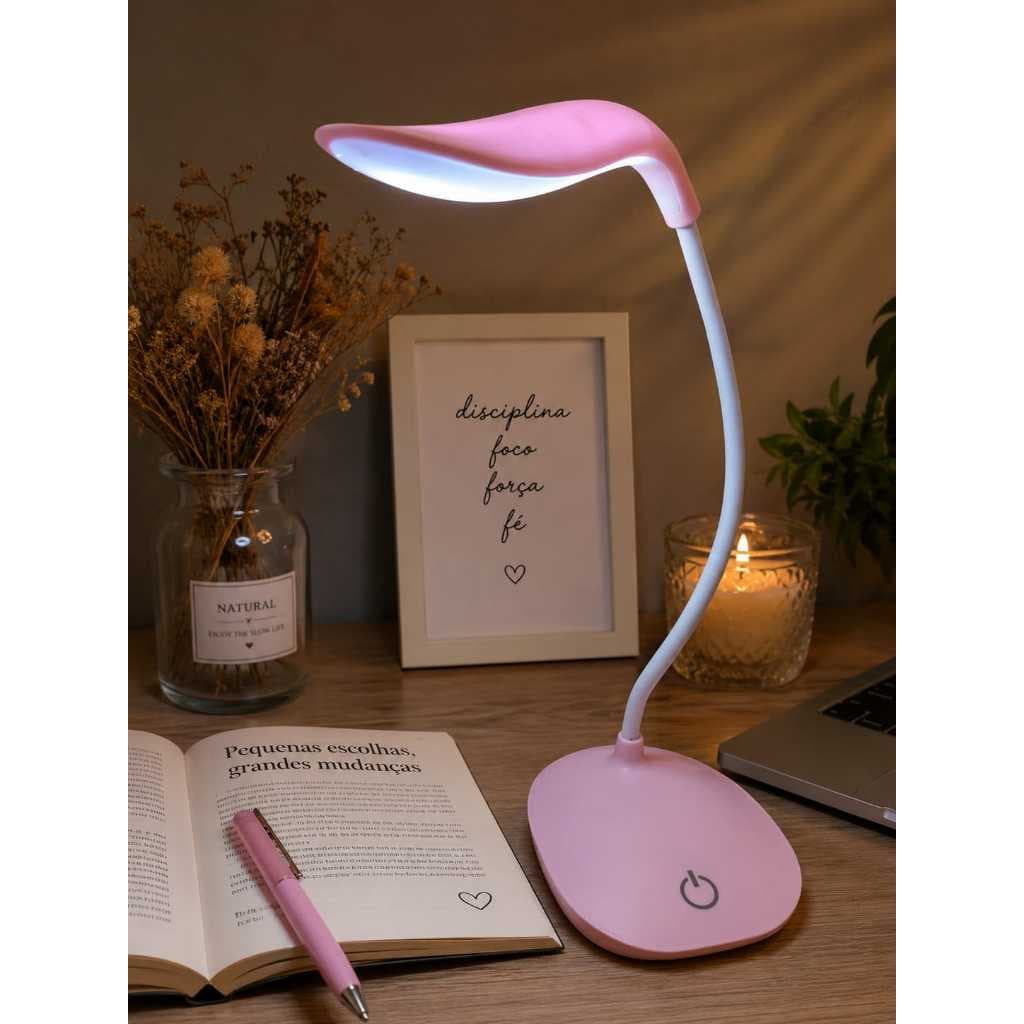 Luminária de mesa  LED com haste flexível Design Moderno com botão Touch