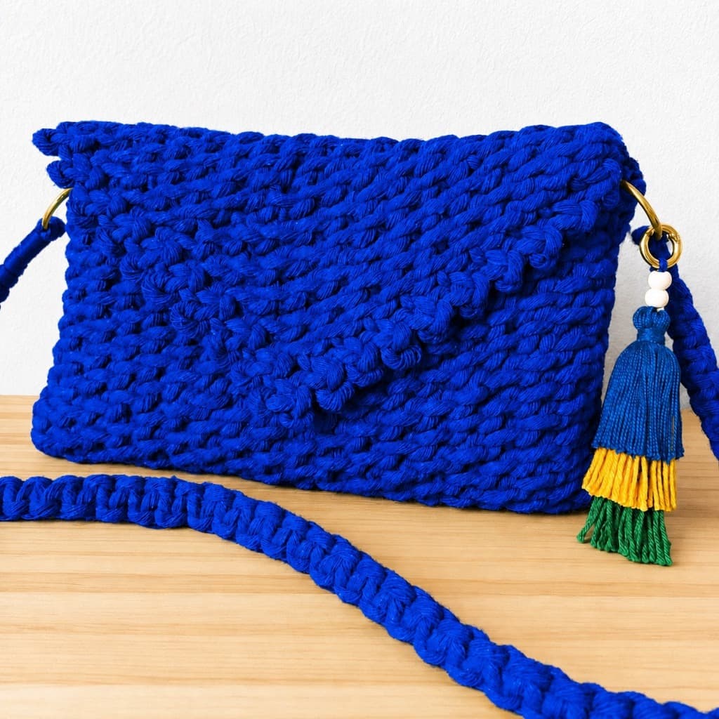 • Brasil Copa do mundo macramê bolsa carteira alça tiracolo balada bolsa artesanal bolsa verde bolsa azul💙💛💚