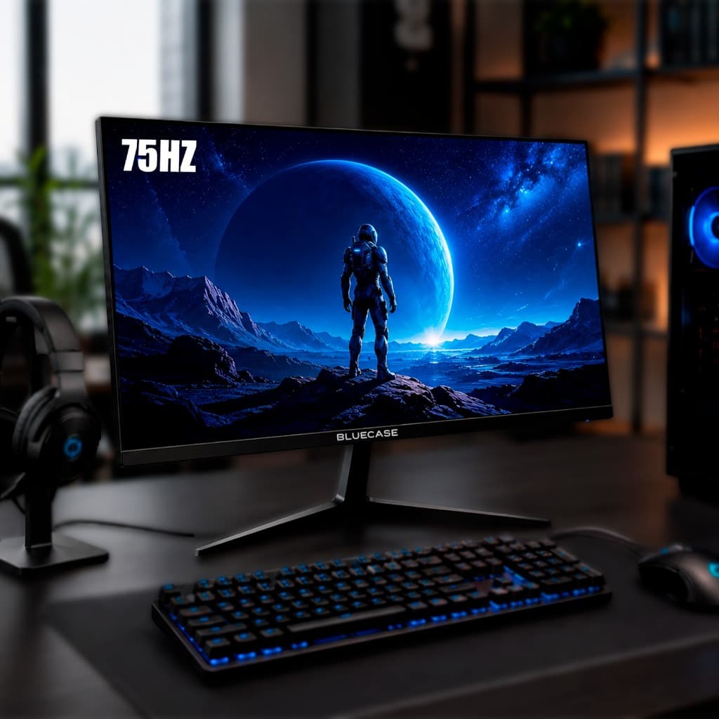 MONITOR GAMER 75hz 23,8" CURVO TRACE BLACK BLUECASE