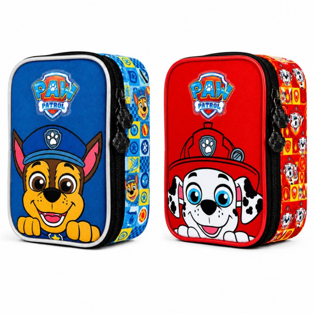 Estojo Escolar Patrulha Canina Box Grande Com Divisória
