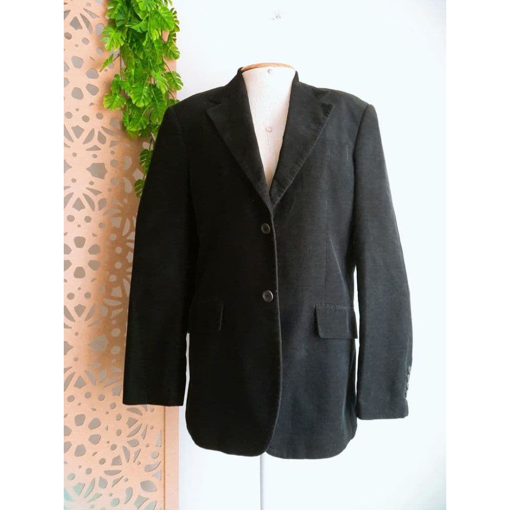 blazer alongado veludo cotelê preto luigi bertolli