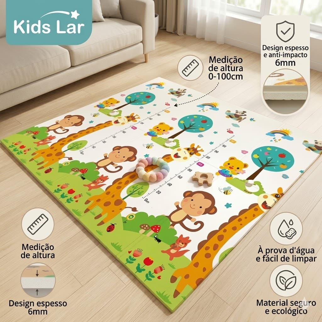 XPE Tapete Tatame Infantil Dupla Face 1.8*1.5M/1.8*2M Tapete de Atividades Bebê Emborrachado