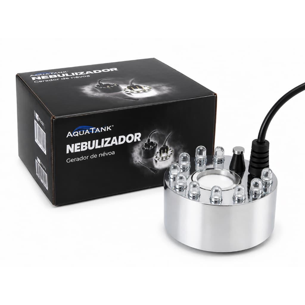 Nebulizador Ultrassônico Gerador De Névoa Com Led Para Fonte Terrário Lago
