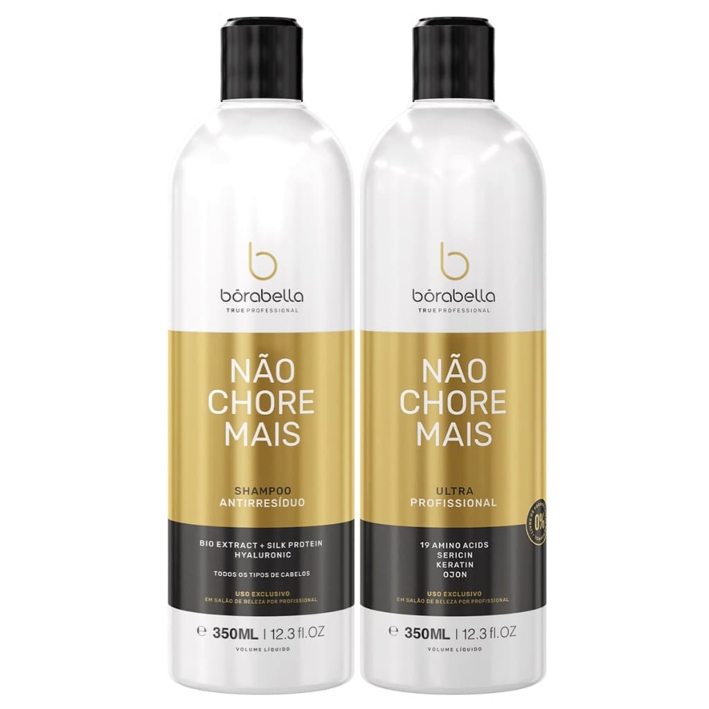 Borabella Nao Chore Mais Progressiva 350 ml Kit Shampo e Gloss.NF