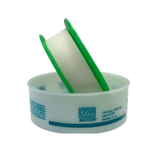 Fita Micropore Branco 12mm x 10m Maxicor - KIT com 5 unidades