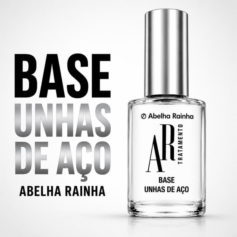 Base Unhas de Aço Abelha Rainha Fortalecedora Para Unhas Fracas e Quebradiças 8ml