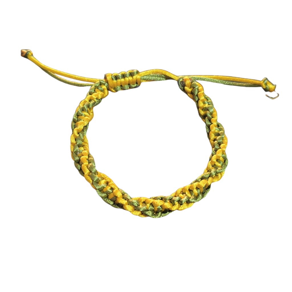 Pulseira verde e amarela torcida