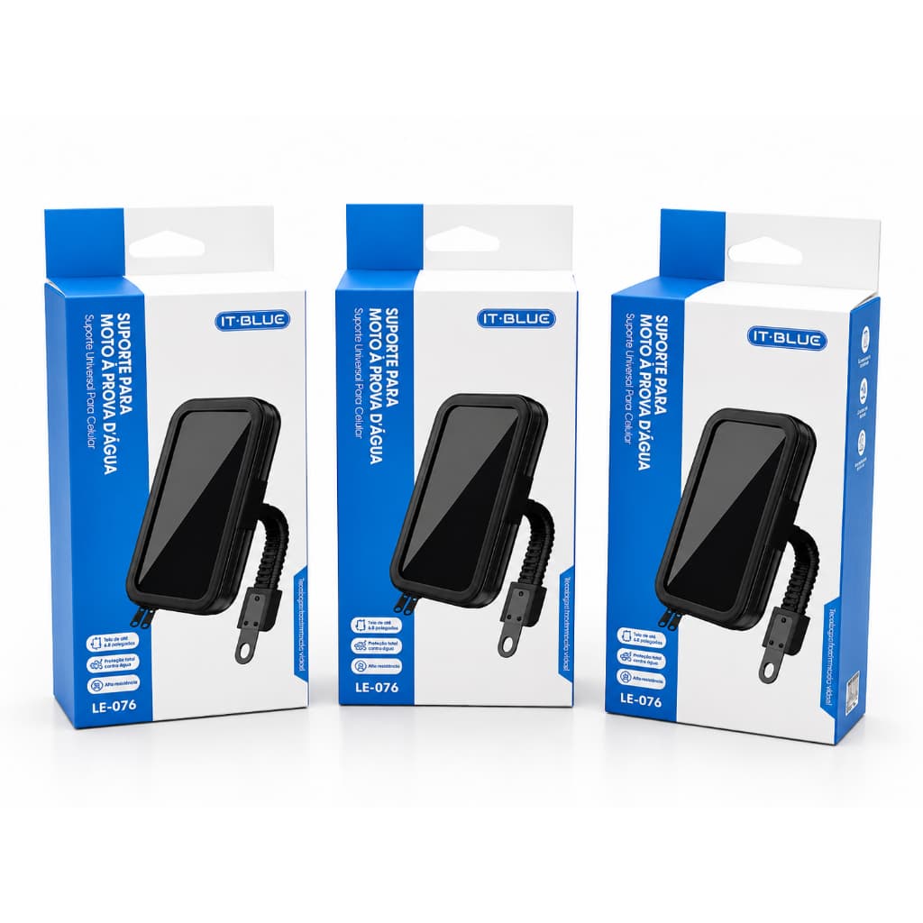 Suporte Celular Moto À Prova D'Água IT-Blue LE-076 Universal Bike Motocicleta