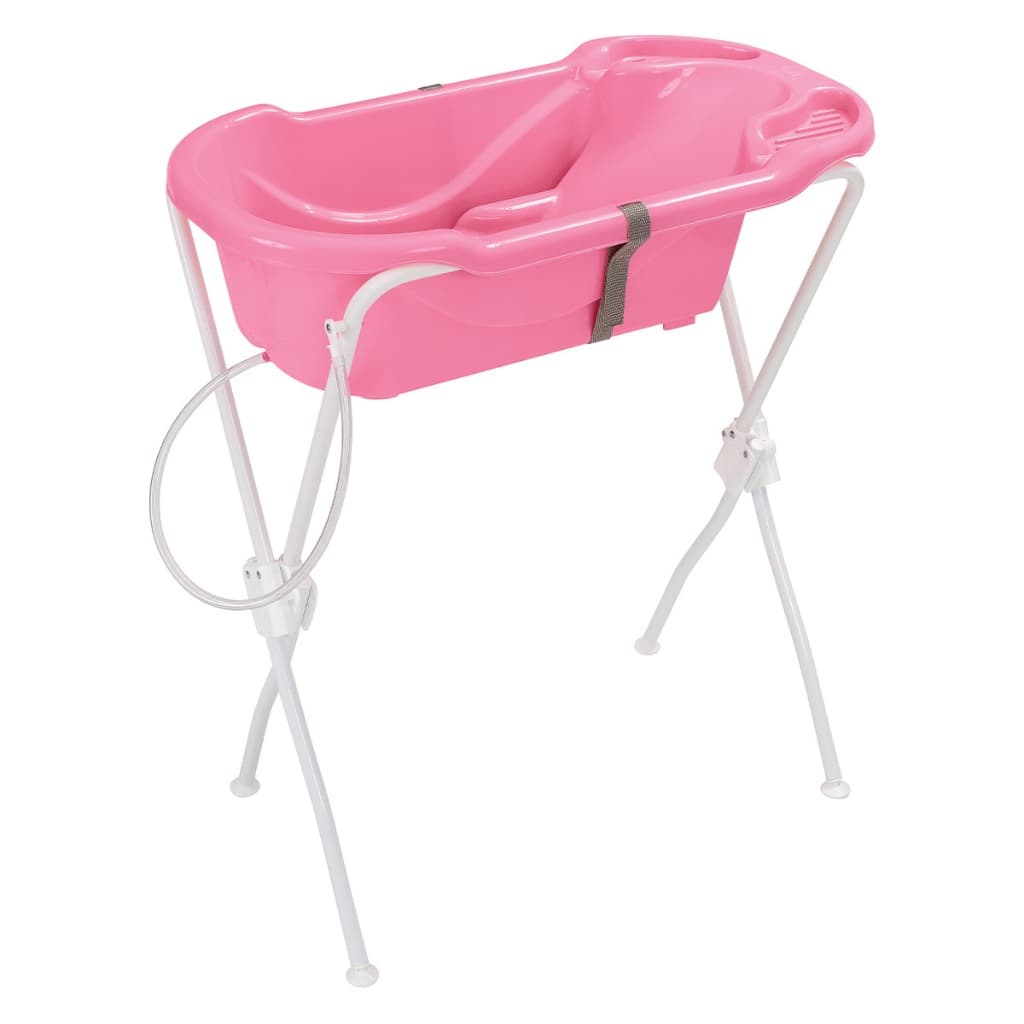 Banheira Ergonômica New Com Suporte Rosa Tutti Baby