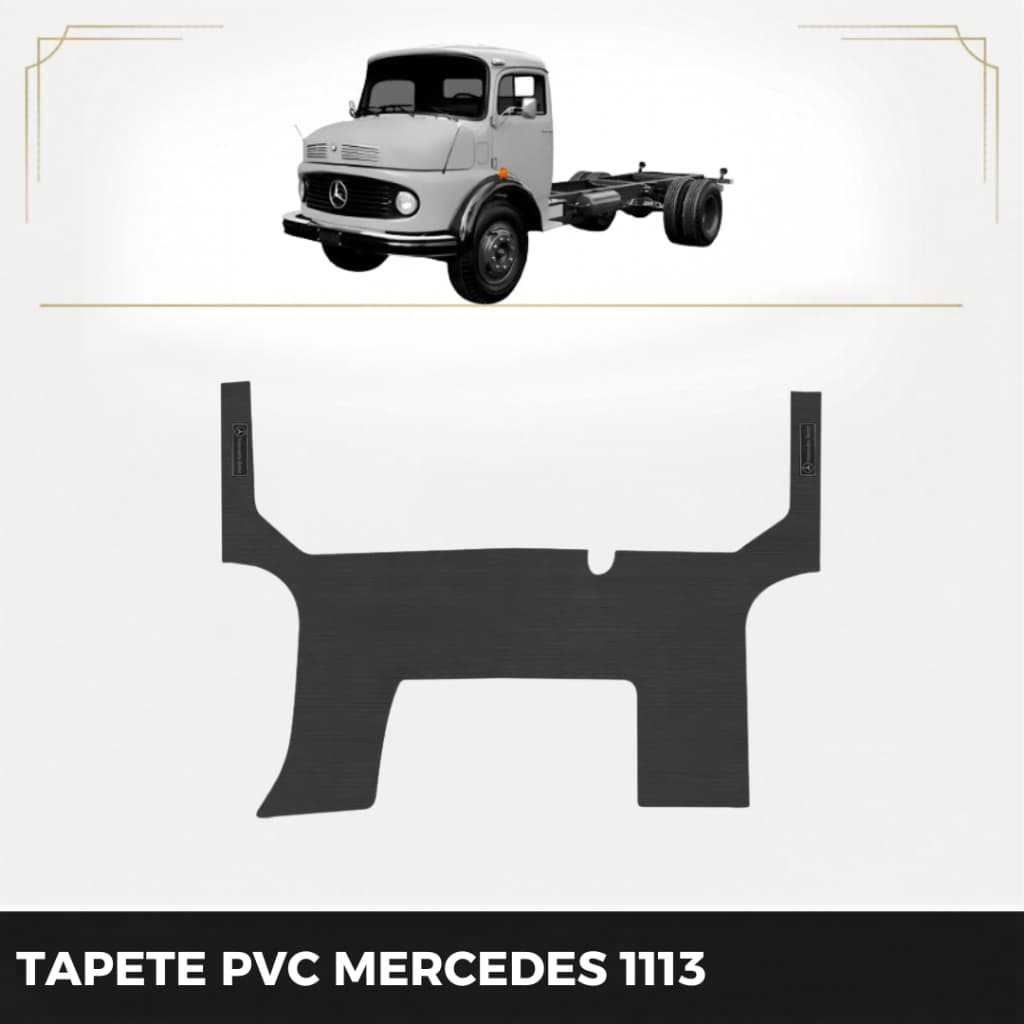 Tapete Caminhao 1 peça específico Mercedes Benz 1113 1313 1318 - 1969 70 71 72 ... 1987 PVC