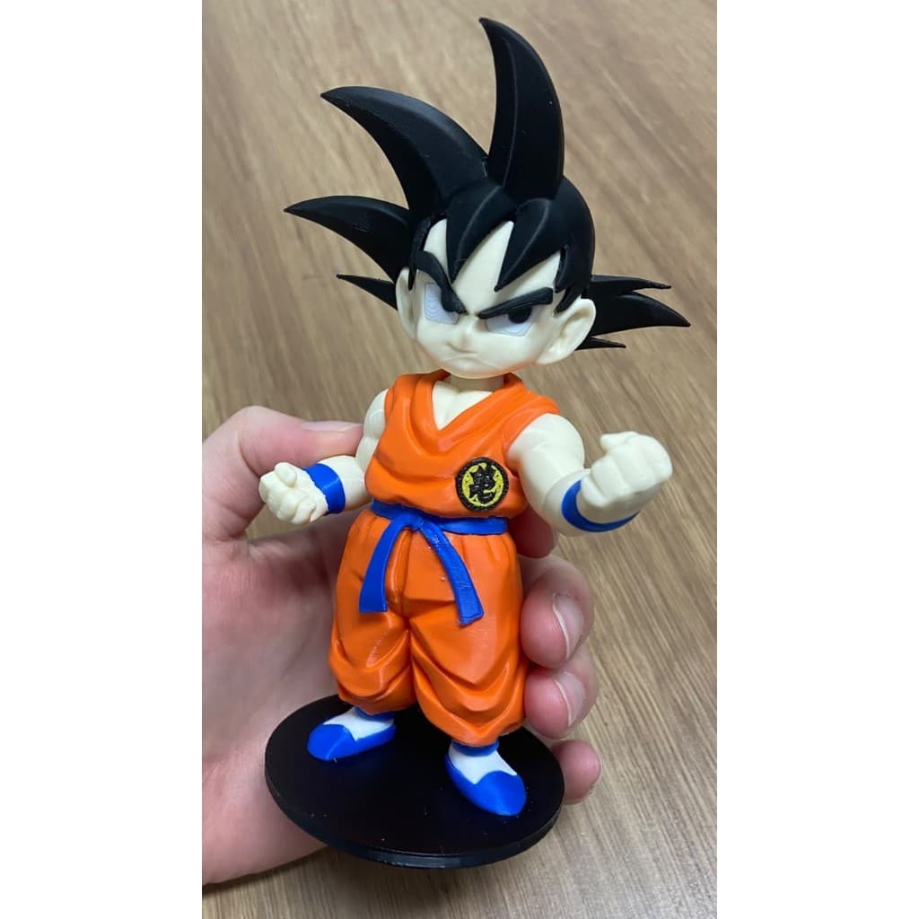 Boneco Decorativo Goku criança Impresso em 3D Colorido – Colecionável de Alta Qualidade