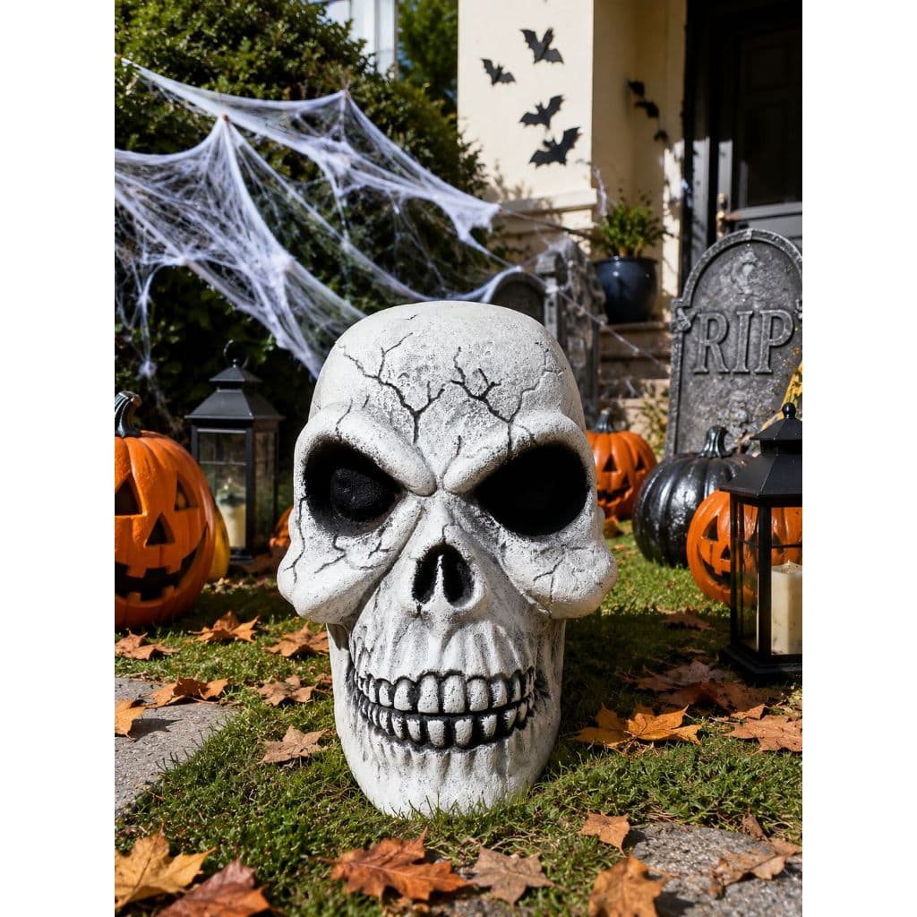 Crânio Caveira Grande Halloween De Plástico Unidade