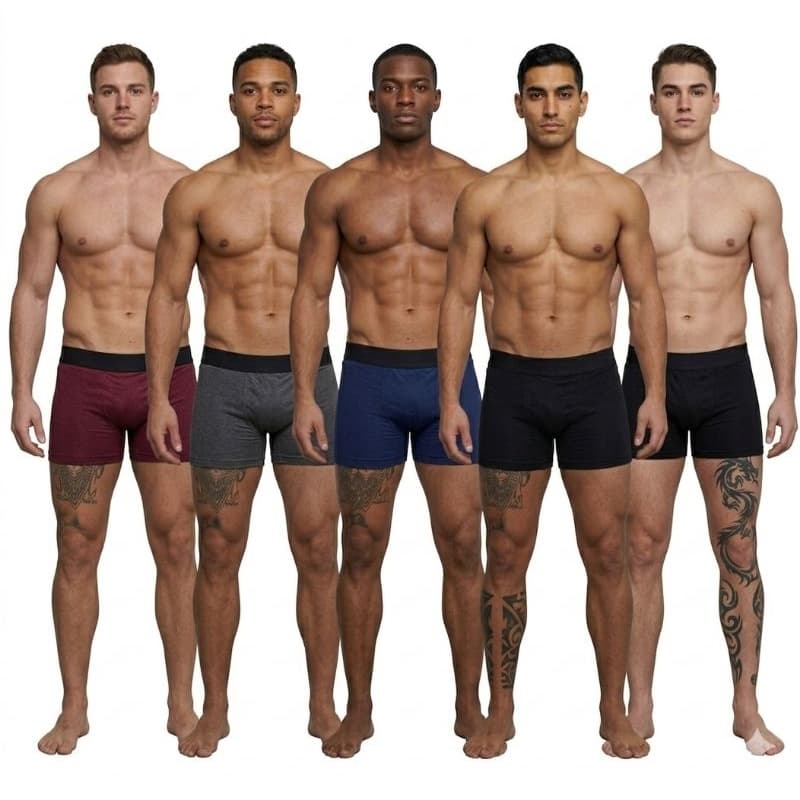 kit 5 Cuecas Boxer Masculina Micro Fibras Secagem Rápida Confortável