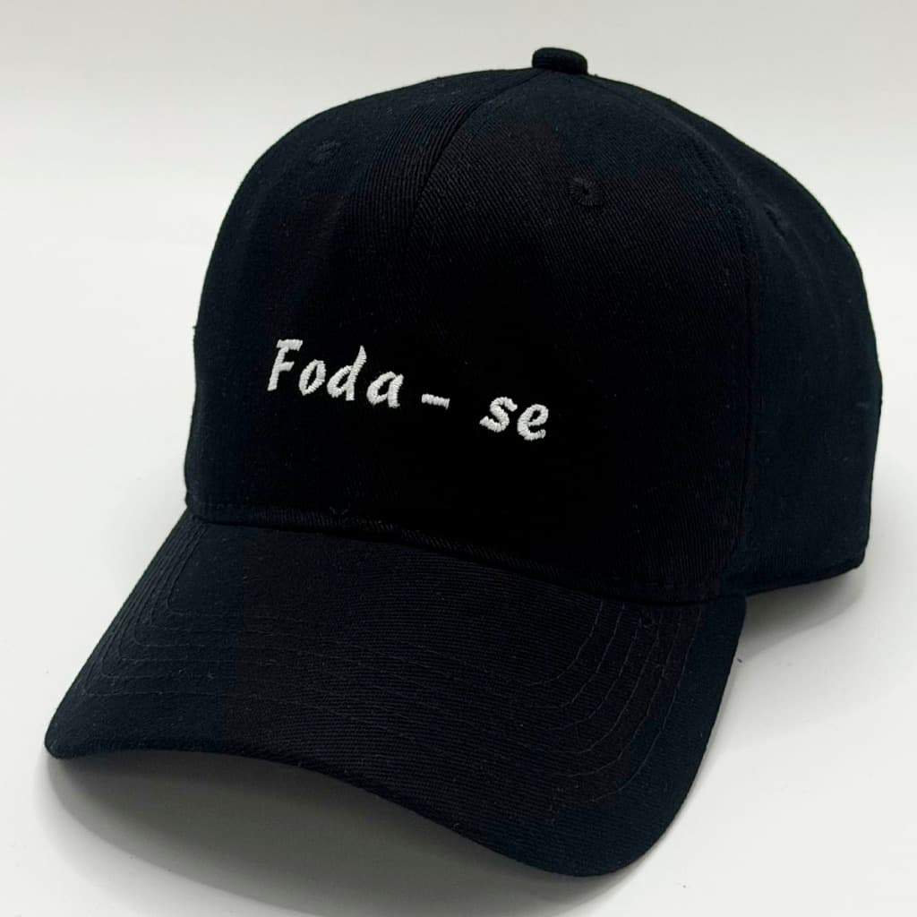 Boné Dad Hat Foda-se Bordado Aba Curva Ajustável Algodão Unissex Premium Casual Streetwear Dia a Dia
