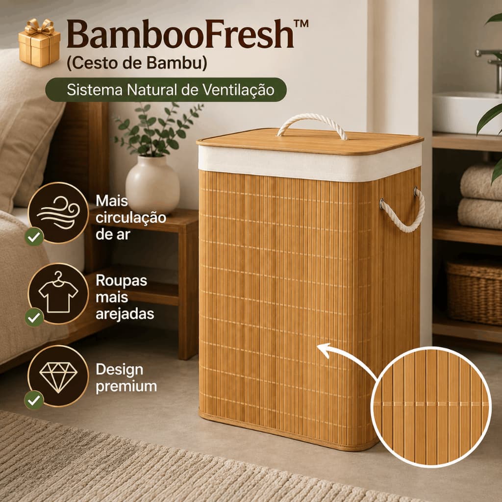 🧺 BambooFresh™ — Sistema Natural de Ventilação