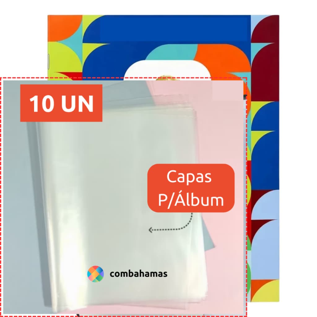 CAPA PLÁSTICA PARA ÁLBUM DE FIGURINHAS DA COPA DO MUNDO, CAPA MOLE, COMBAHAMAS,10 UN