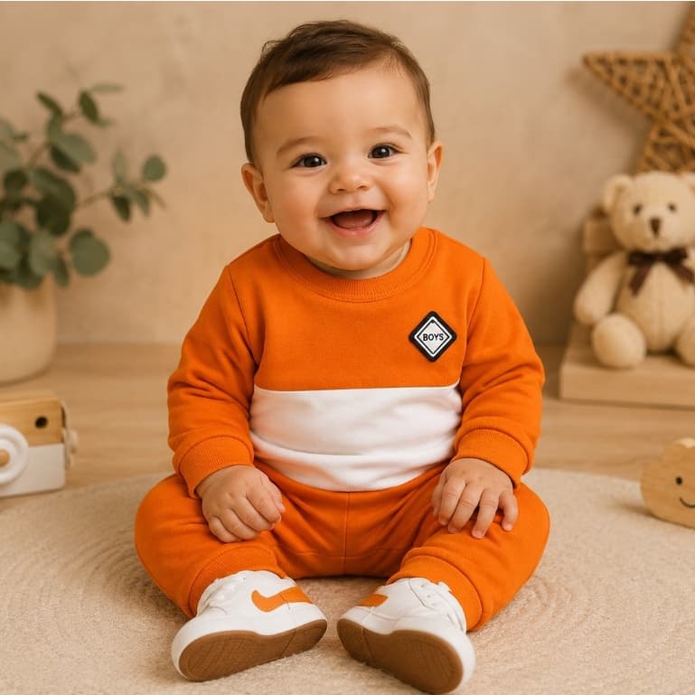 Conjunto de bebê Menino Outono/Inverno Roupa De Frio Estilo