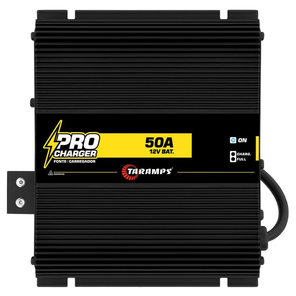 Fonte Automotiva 50A Taramps Linha Pro Charger 50 Amperes Som Automotivo Bivolt 12v 110v 220v