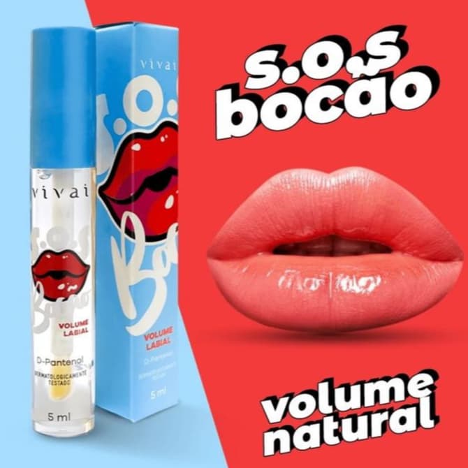 SOS Bocão Vivai Lip Volumizer Efeito Preenchedor Hidratante