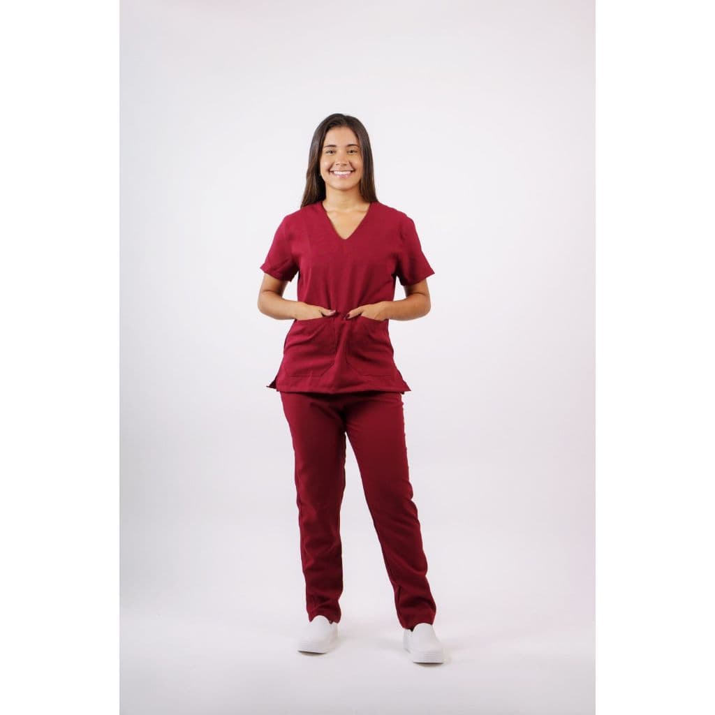 Conjunto Pijama Feminino Hospitalar Camisa e Calça em Oxford