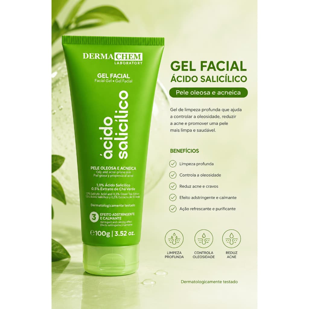 Gel Facial Ácido Salicílico Dermachem 100g
