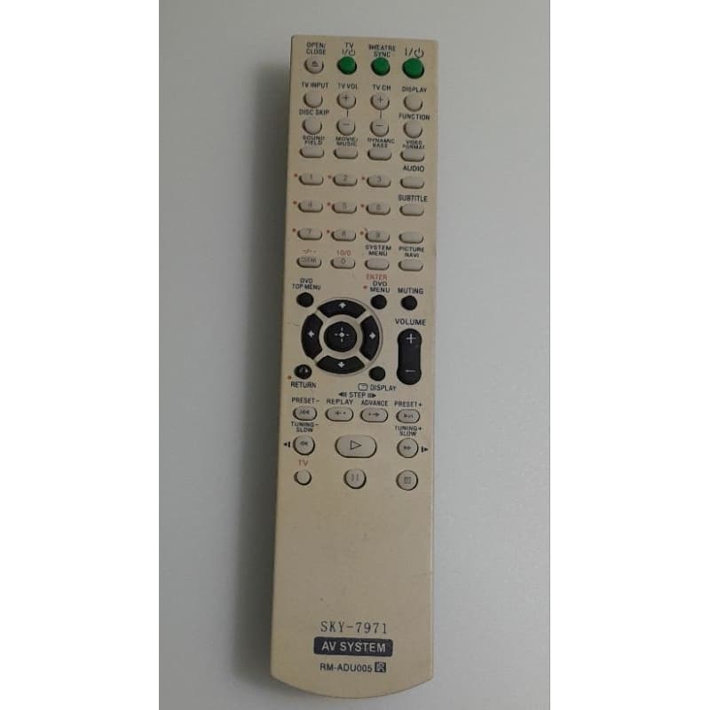 controle remoto Dvd / Home theater sony RM-ADU-005