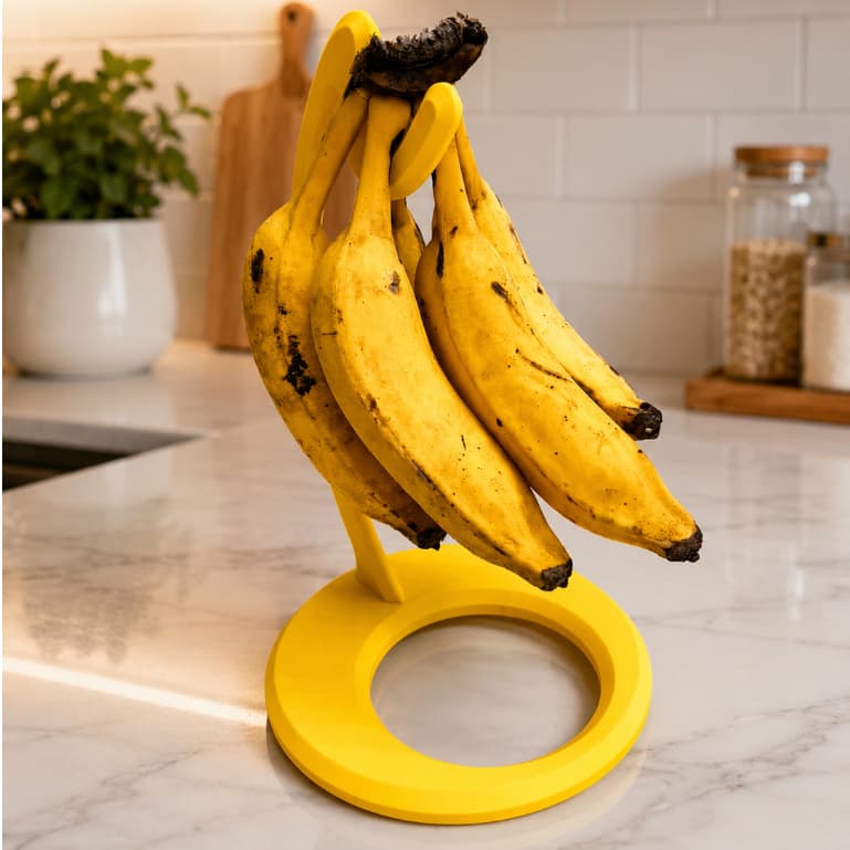 Suporte para Cacho de Bananas Com Base Estável e Compacta