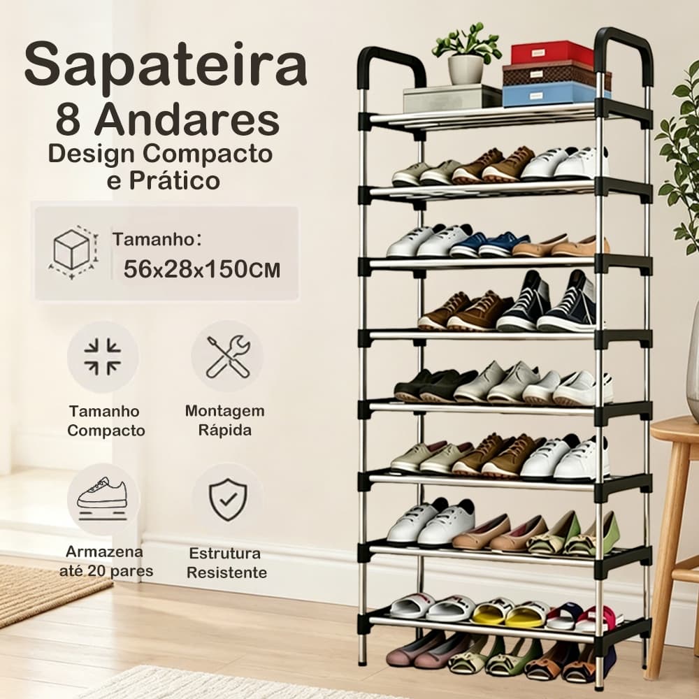 Sapateira 3/4/5/6/7/8 Andares Multiuso Para Calçados Organizador Desmontável organizador de sapatos tênis
