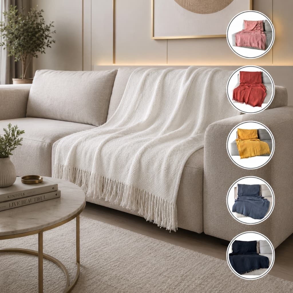 Manta Para Sofá 100% Algodão Gigante 2.10 x 1.50 Promoção Envio Rápido